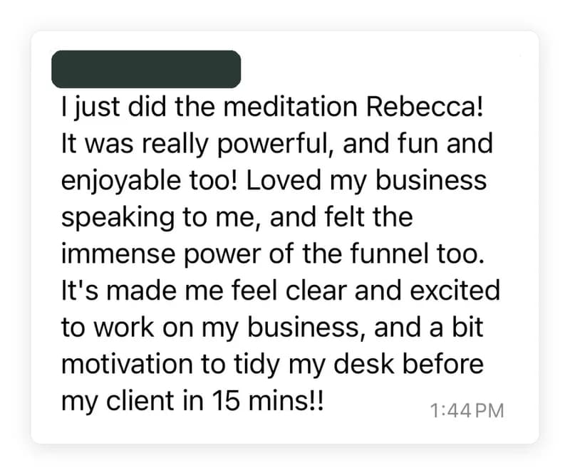 A message from a member